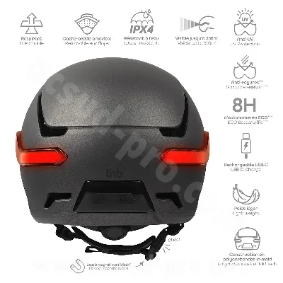 CASQUE LED FEU STOP ET CLIGNOTANT T'NB